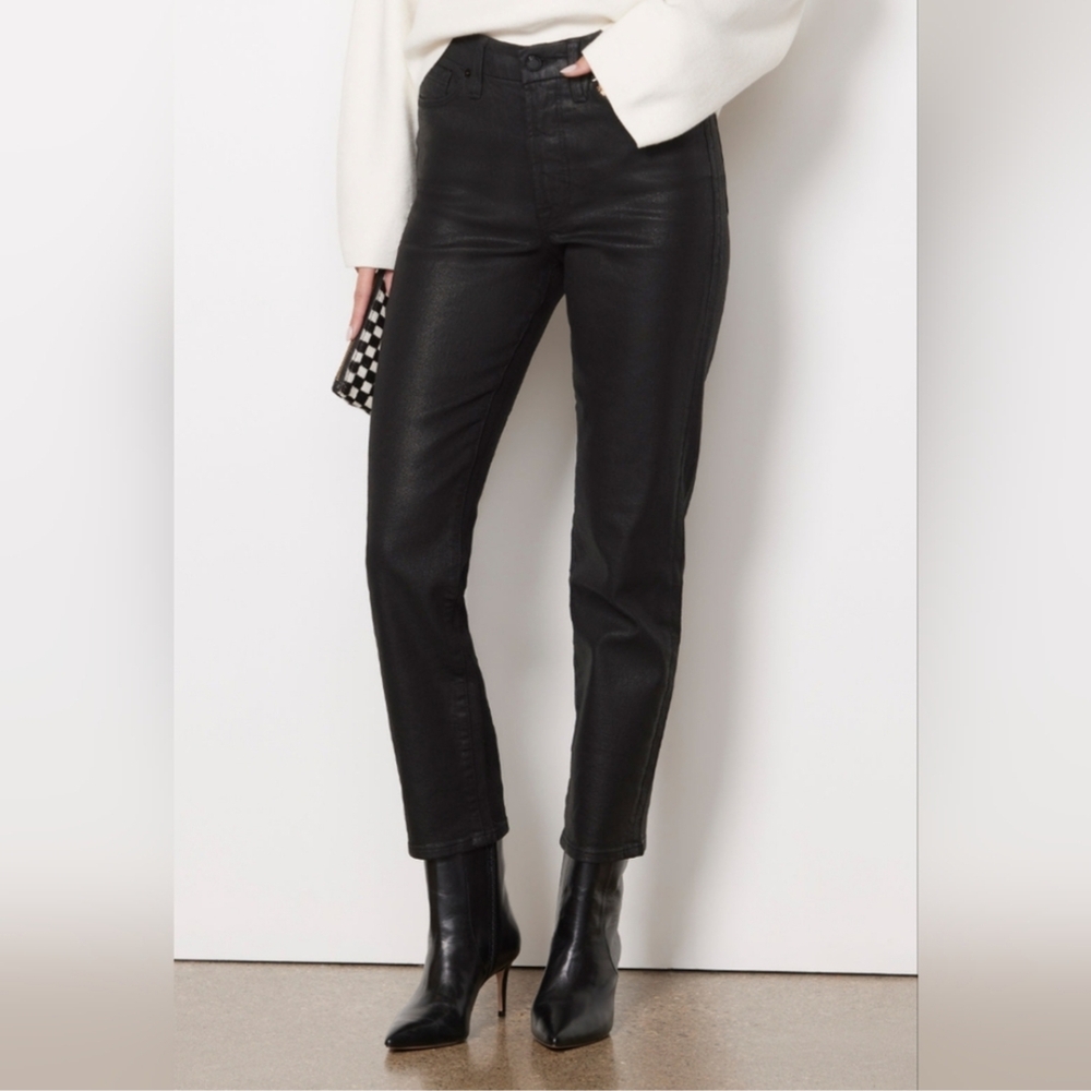 Good American Black Straight Leg Jeans Classic Fit